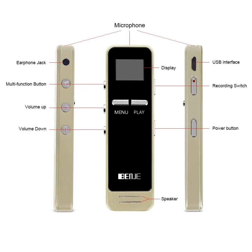 Мини BENJIE S1 профессиональный 8 Гб Chutty бег 3D HIFI MP3 плеер Спортивный с записями