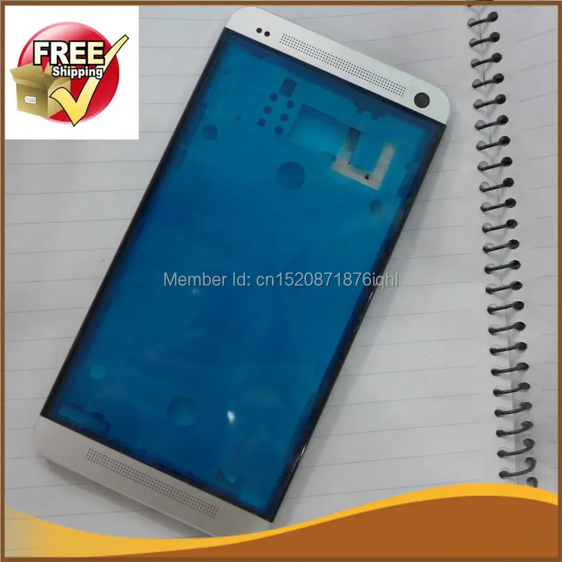 1 шт. передняя рамка для htc one m7 801e + одна sim-карта гибкий кабель передний корпус