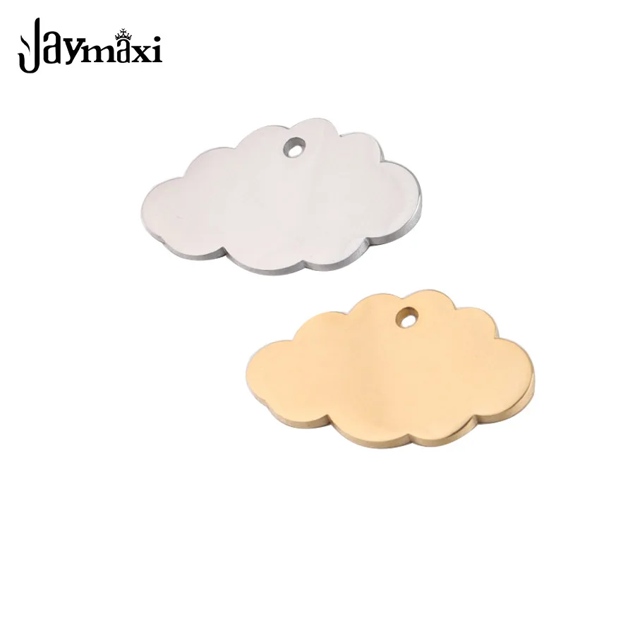 

Jaymaxi Cloud Jewelry Accessories Mirror Polished Stainless Steel Cloud Cloud DIY Necklace Pendant 11*20mm 20Pieces/lot