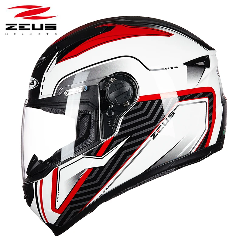 AL 16 White Red ZEUS DOT ECE мотоциклетные многоцветные Полнолицевые шлемы мотоциклетные шлемы гоночные шлемы m-xxxl шлем для мужчин и женщин - Цвет: AL 16 White Red