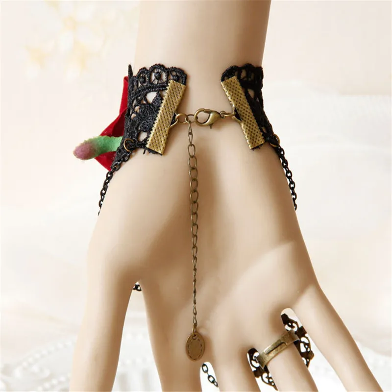 Для секса ручной работы барокко Винтаж Хэллоуин секс красная Роза сексуальный