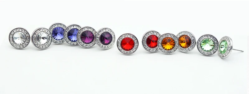 Baffin оригинальные кристаллы от Swarovski Макси круглые серьги гвоздики для женщин Lover пирсинг Серебряный цвет массивные Ювелирные изделия Подарки