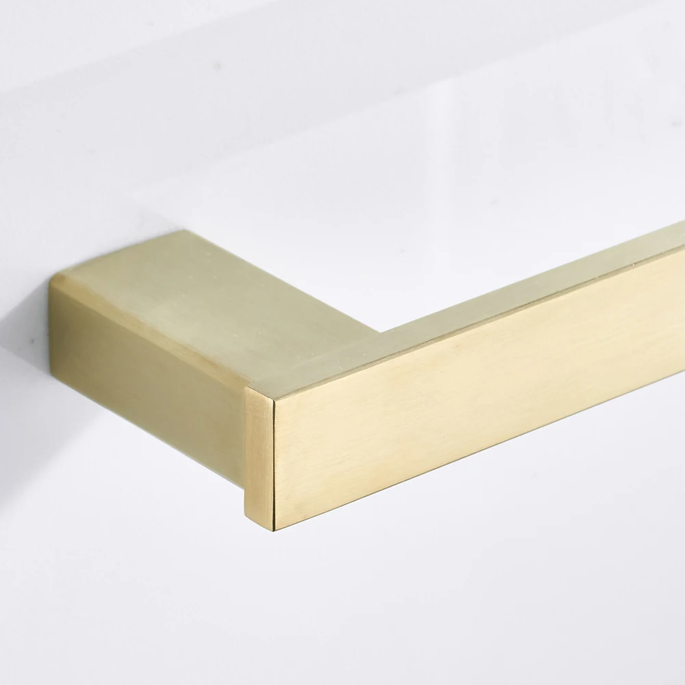 Современный квадратный настенный держатель для полотенец Leyden из нержавеющей