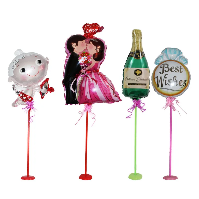 6 компл. Таблица Колонка Мини Фольга воздушные шары Свадебные украшения Mariage базы