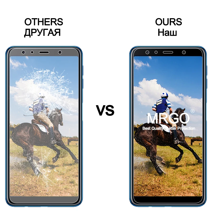 Закаленное стекло для Samsung Galaxy A7 2018 A6 A8 J4 Plus Защитное экрана J5 A5 2017 J8 A9 J6 | Мобильные