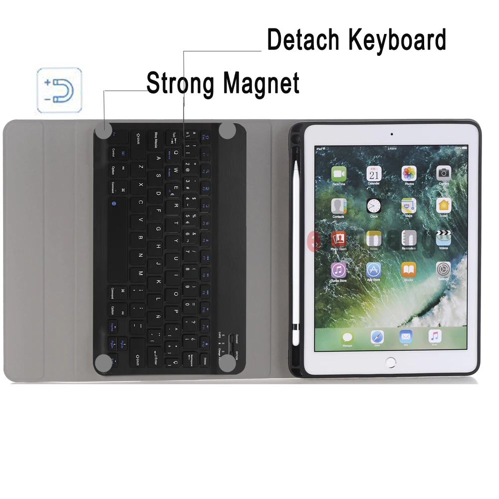 Чехол с испанской клавиатурой для Apple iPad 9 7 2018 6 го поколения 2017 5th Air 1 2 Pro A1822 A1823 A1893