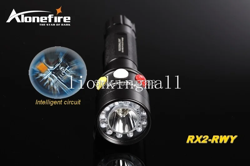 AloneFire RX2-RWY CREE XP-E Q5 LED красный белый желтый свет многофункциональная сигнальная