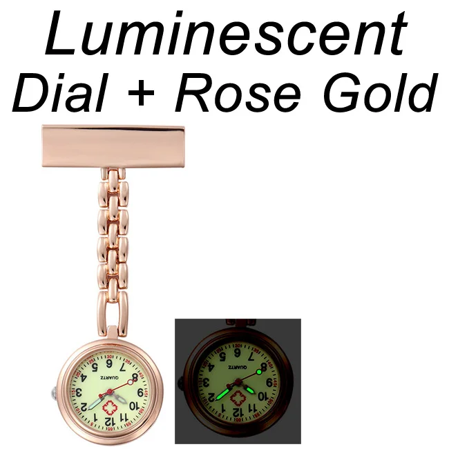 Luminescent dial Персонализированные Индивидуальные Бесплатные Выгравированные с вашим именем высокое качество булавка брошь из нержавеющей стали нагрудные карманные часы Fob медсестры часы - Цвет: Luminescent dial