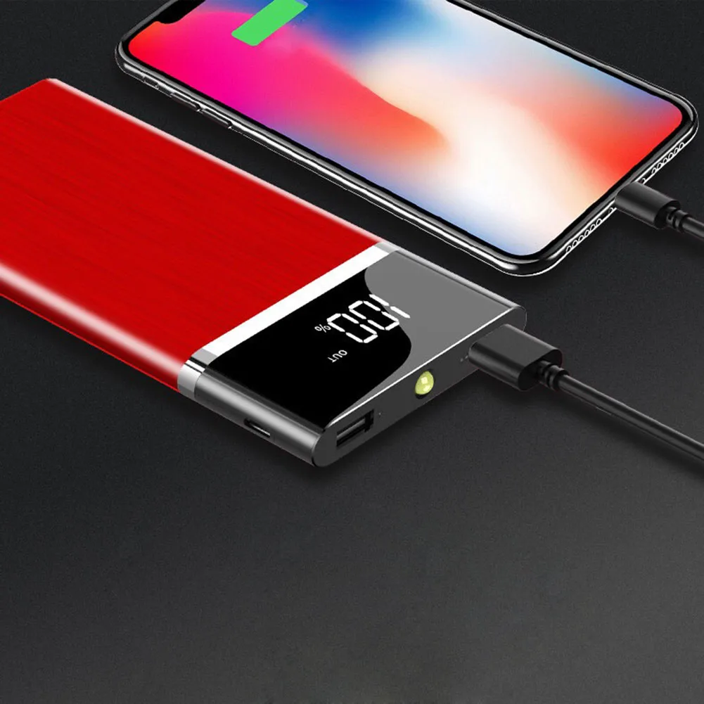 Большой емкости сплава мобильный источник питания с ЖК-дисплеем power Bank