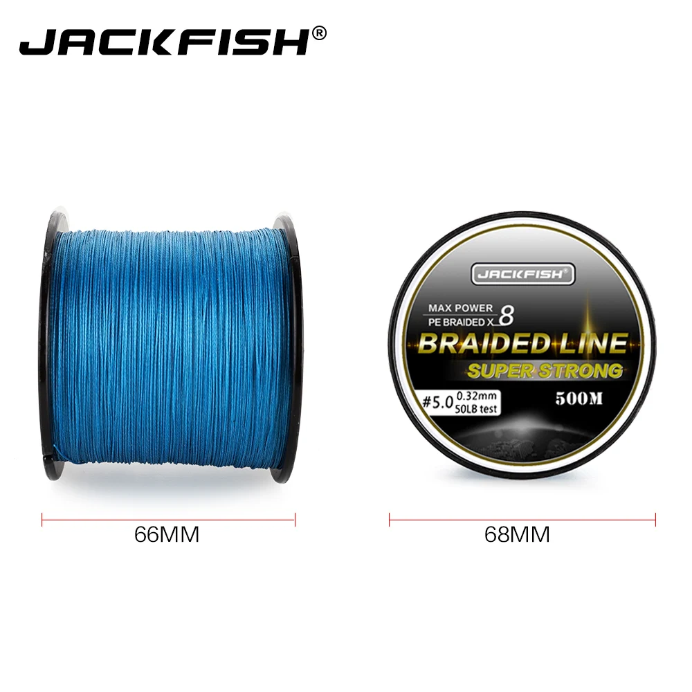 JACKFISH 8 жильная ПЭ плетеная рыболовная леска 10 80 фунтов 500 м многонитевая для ловли