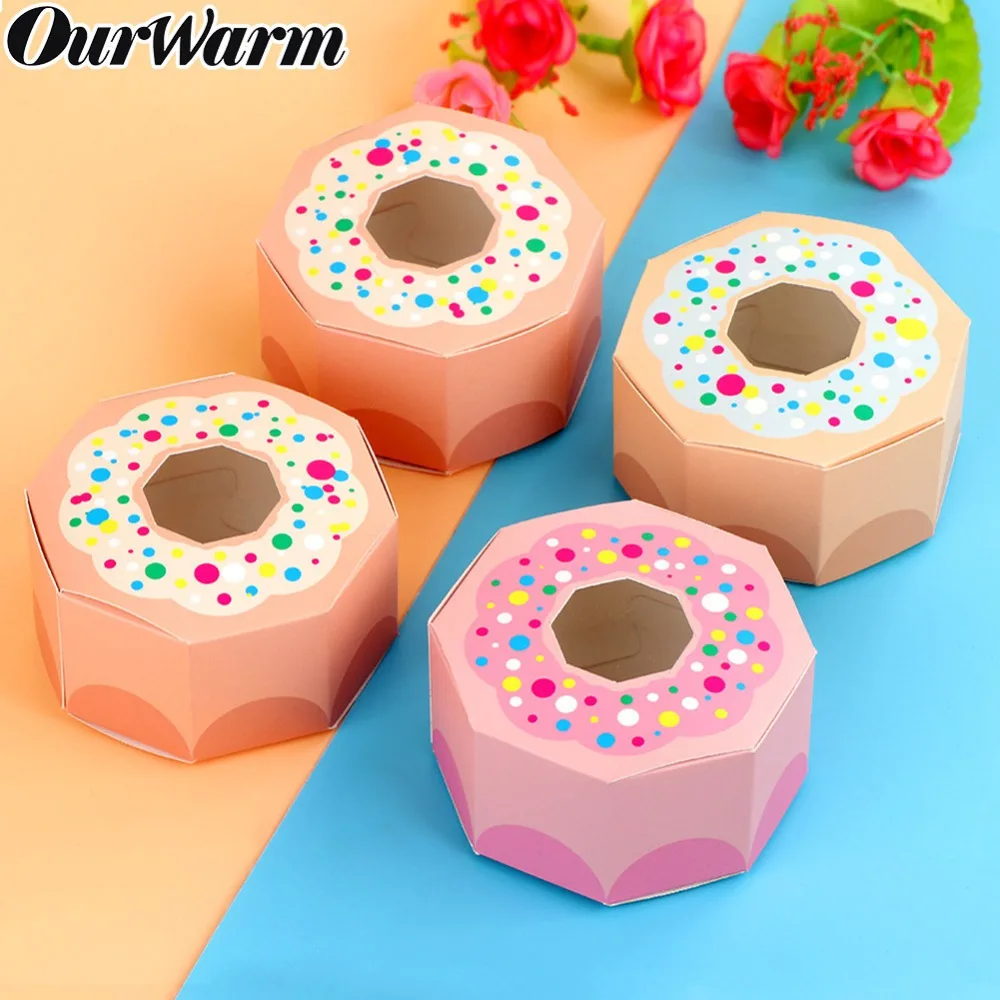 OurWarm 10 шт пончик коробочка для конфет на вечеринку шестигранные коробки партии