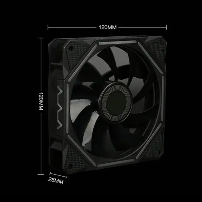 Чехол для компьютера PC охлаждающий вентилятор светильник RGB регулируемый светодиодный светильник 120 мм кулер вентилятор светильник DJA99