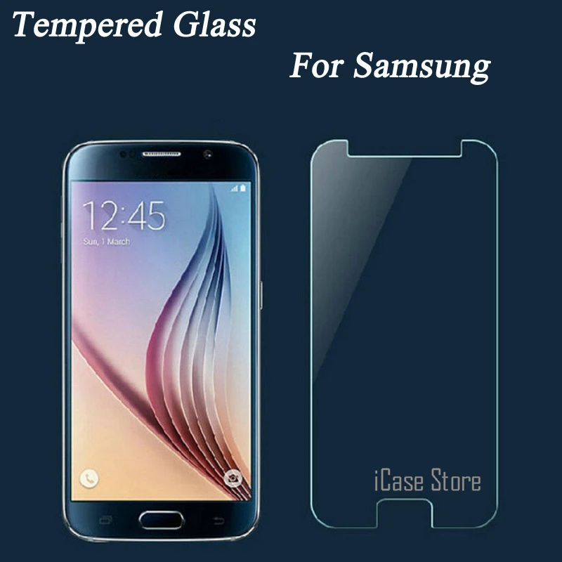 Экран протектор Защитный чехол закаленное Стекло пленка для samsung Galaxy S3 S4 S5 S6 A3 A5 A7