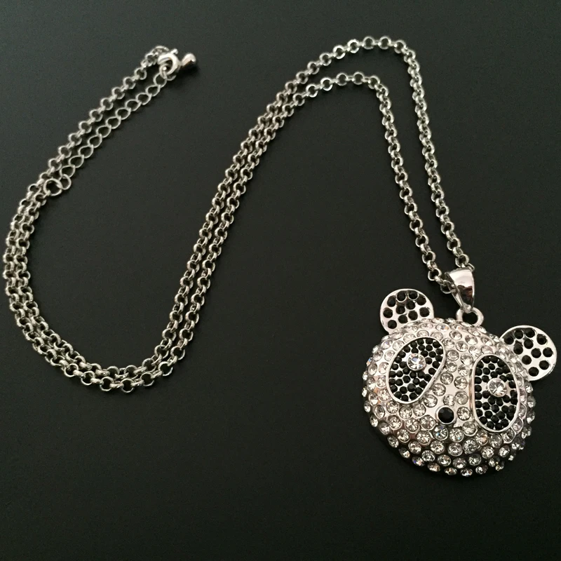 Австрийский большая панда Цепочки и ожерелья Длинный свитер Цепи Подвески