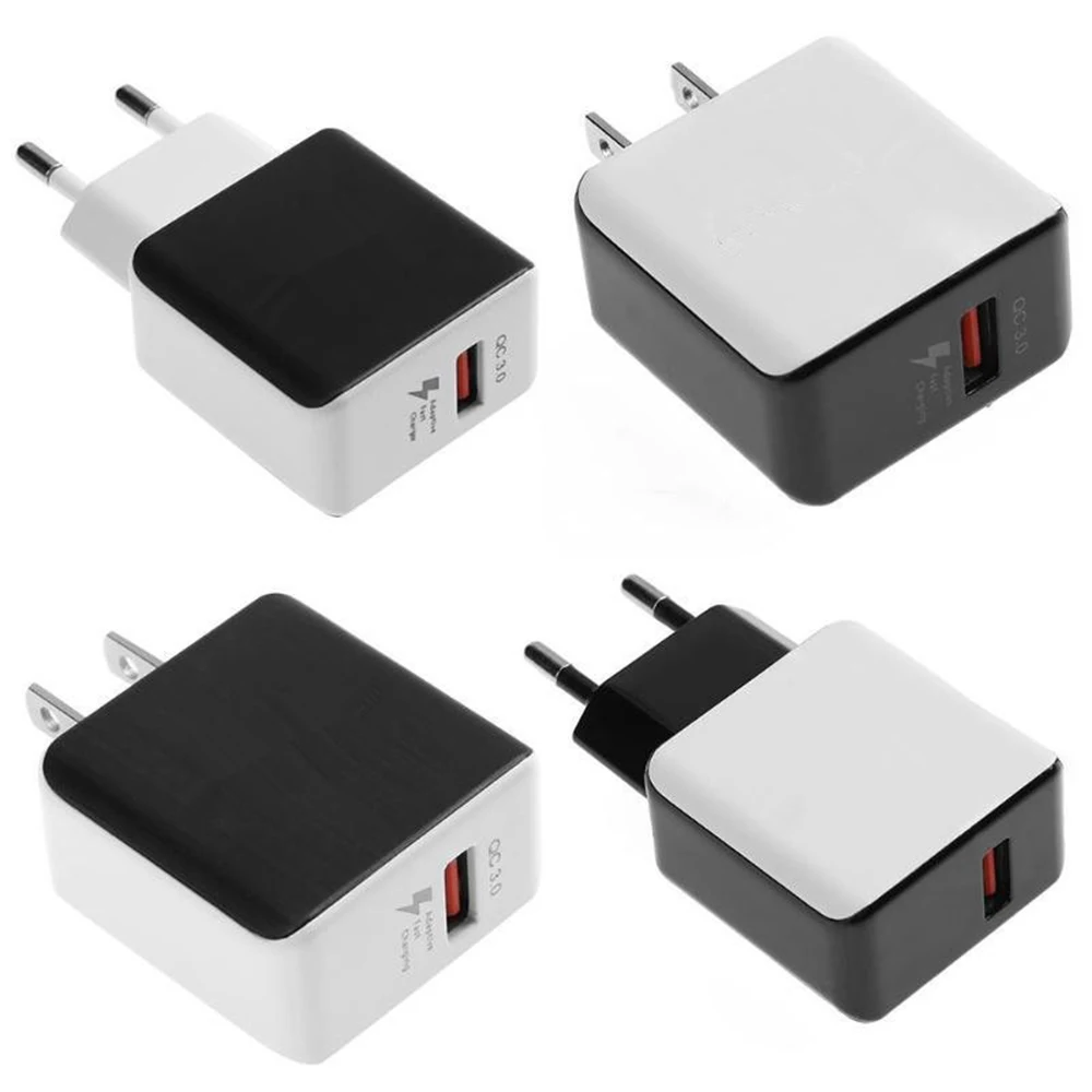 Usb зарядное устройство QC3.0 Быстрая зарядка USBTravel настенное адаптер ЕС США штекер 3