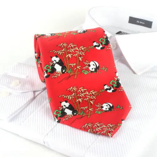 Мужской галстук с животными 8 см китайский элемент пандой 2019 новый модный красный
