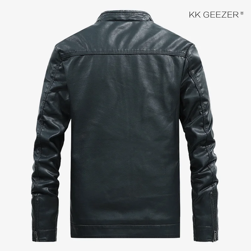 Куртка для мужчин вышивка бейсбол куртки осень Pu кожаные пальто Slim Fit колледж