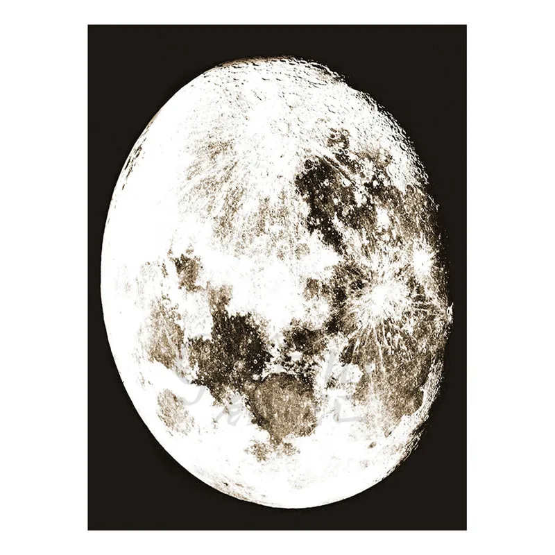 Скандинавские современные абстрактные черные Луна Затмение изменение диаграмма