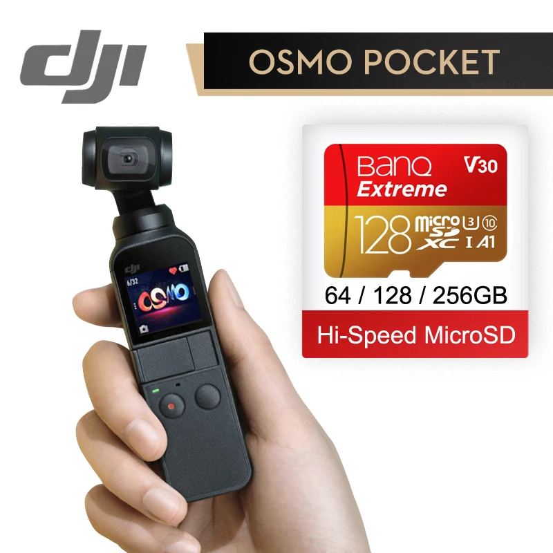 DJI Osmo карман 3-осевая стабилизированная ручной Камера с 4K 60fps видео Механическая стабилизация интеллигентая(ый) съемки