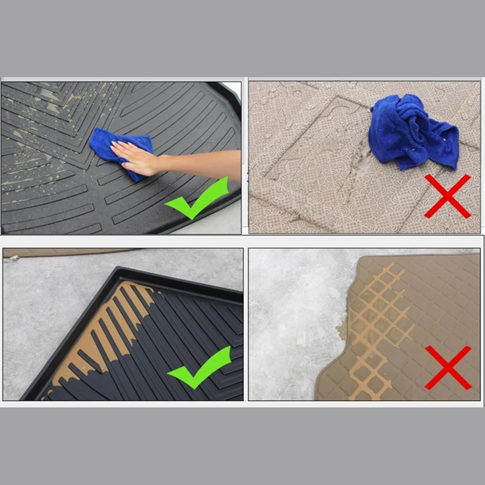 Нескользящие водонепроницаемые резиновые коврики для заднего багажника
