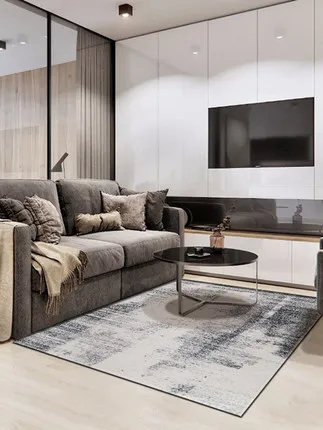 Современный минималистичный серый коврик для журнального столика прикроватная