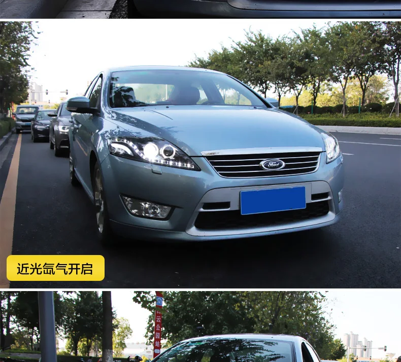 AKD автомобильный Стайлинг Головной фонарь для Ford Mondeo фары 2009 Fusion светодиодный фонарь с динамическим сигналом DRL Hid Bi Xenon автомобильные аксессуары
