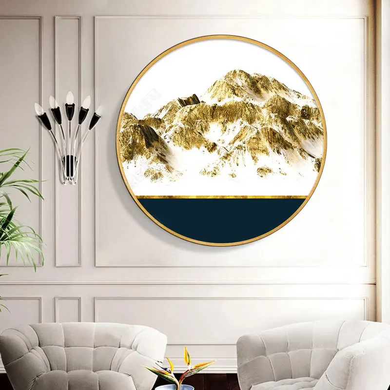 Crystal Mountain peak bird frame living room decorative painting luxury modern Nordic abstract paintings Entrance mural | Дом и сад