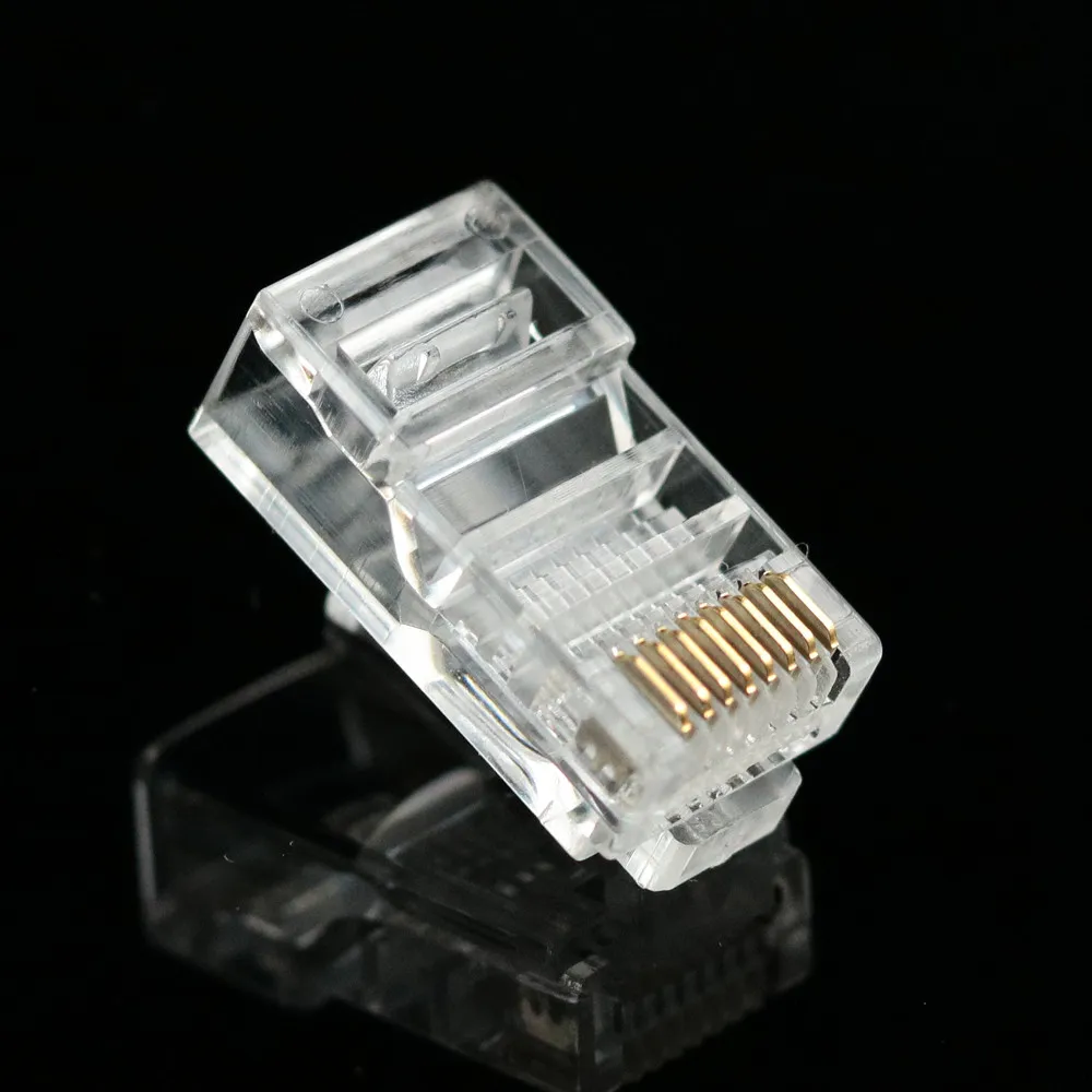 100 шт. Cat5E RJ45 8P8C EZ разъем Cat6 RJ 45 Ethernet Кабельный штекер Cat 6 сетевой кристальная