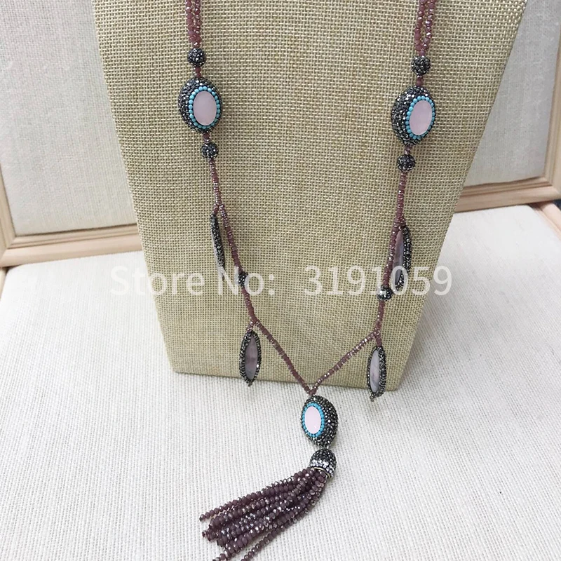 European and American new style restoring ancient ways contracted crystal necklace atmosphere decorates article