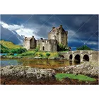 Алмазная живопись eilean donan castle Шотландия 5D DIY, пейзаж, 3D вышивка крестиком стразы, мозаика, домашний декор FG795