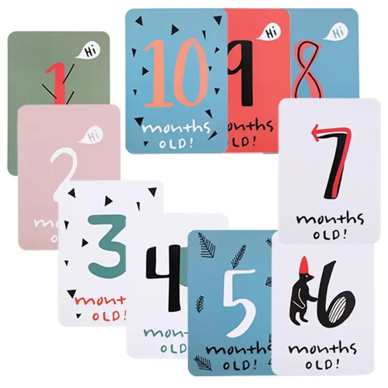 20 шт./компл. забавные детские памятные карты для роста месячные фотографии