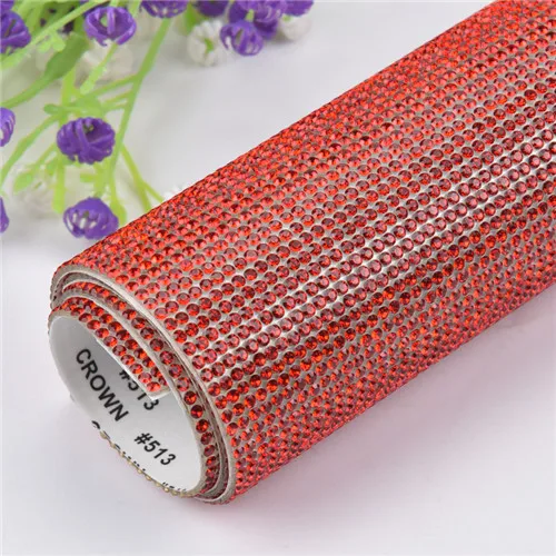 siam color Заводские Стразы 24*40 см 2 мм SS6 с кристаллами и бусинами, дизайн с железной сеткой, стразы, рулон кристаллов, свадебные украшения - Цвет: siam color