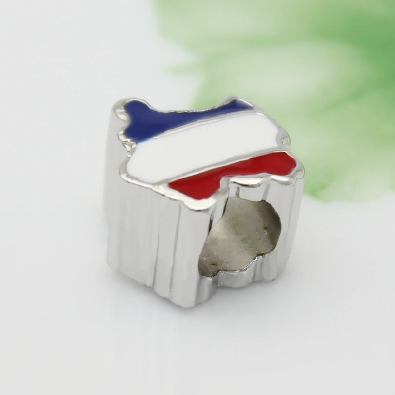 Патриотический горд быть флагом Франции страны карта счастливый Шарм Fit Pandora
