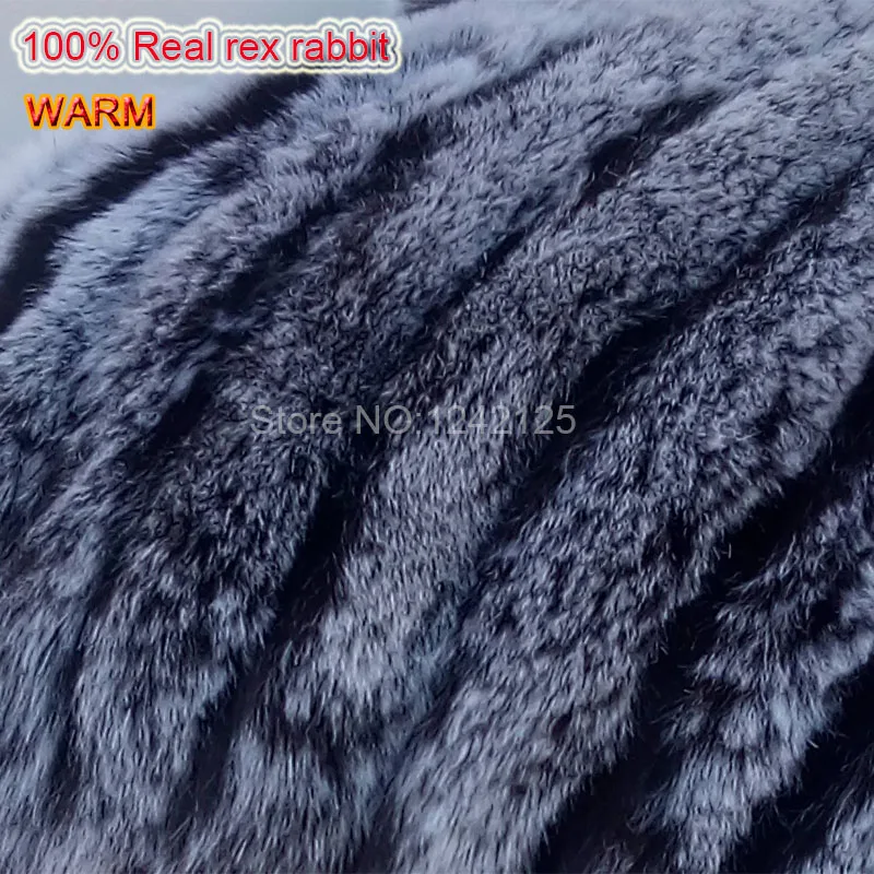 Новая зимняя теплая детская шапка с кроличьим мехом для девочек милая меховая