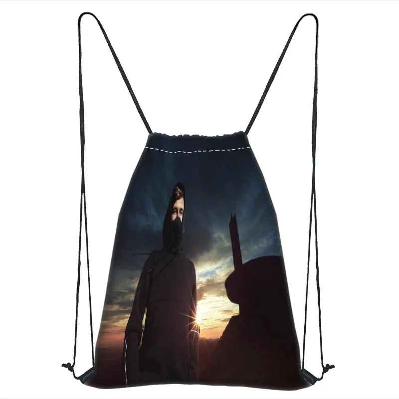 На заказ Alan Walker Drawstring сумка атласная мягкая сумка Портативная печать логотипов под заказ рюкзак больше размеров - Цвет: 7