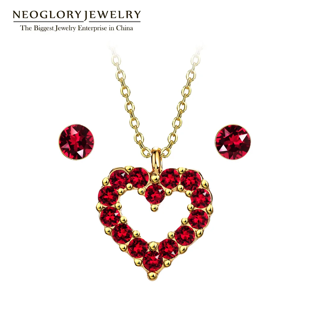 Neoglory серебряные украшенные искусственными драгоценностями наборы для женщин