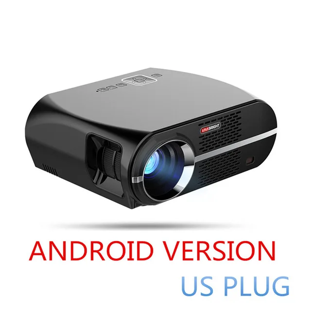 android US VIVIBRIGHT GP100 Android проектор Full HD 3200 люмен 1080P wifi Bluetooth светодиодный ЖК-проектор для домашнего кинотеатра - Цвет: android US