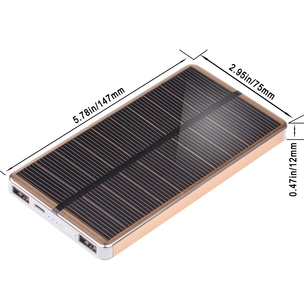 PowerGreen 100% реальная емкость 10000 мАч солнечное зарядное устройство внешний