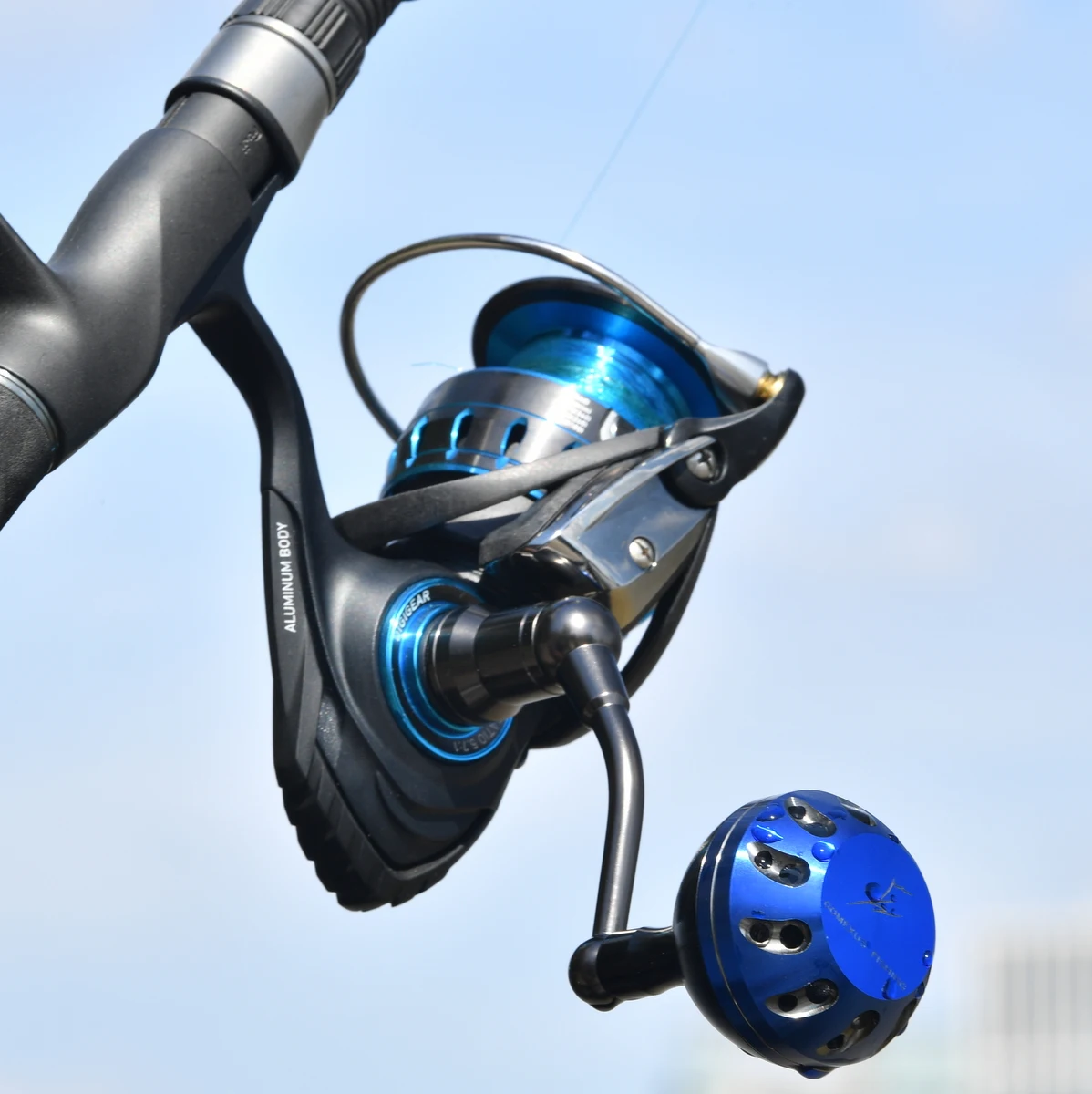 Гомекс катушка ручка безынерционная катушка для Daiwa Saltist Saltiga Catalina Blast Tournament ISO эмблема 4500-6000 Seaborg 500-1200 45 мм