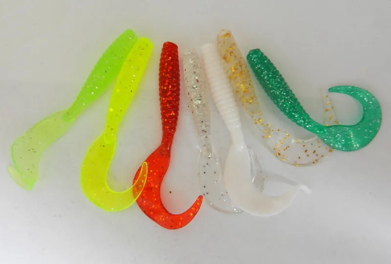 10pcs/lot Soft PVC Material 1.8g 6.5cm Curly Tail Fish Lure Bait Carp Fishing Tackle | Спорт и развлечения