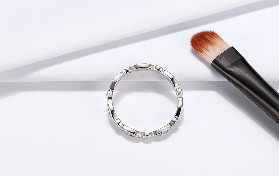 ORSA JEWELS Настоящее 925 Серебряное кольцо классический стиль кольца вечности для помолвки и свадебной вечеринки Трендовое ювелирное изделие ASR71