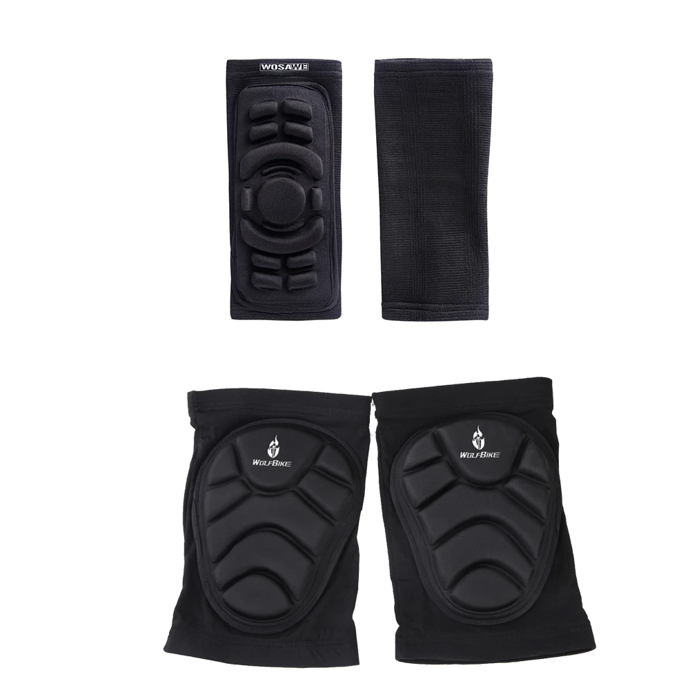 Elbow and knee pads WOSAWE 4 шт. налокотники MTB DH велосипед Защита Набор Мотоцикл танцы наколенники Поддержка шестерни протектор охранники - Цвет: Elbow and knee pads