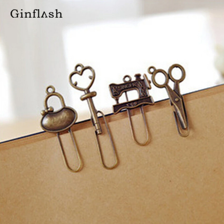 4 шт./лот винтажный старинный Ретро элемент металлические заклады для книги