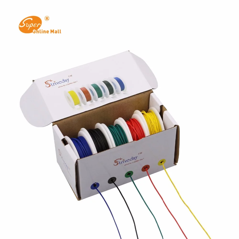 100 метров Луженая Медь 18-28AWG 2-контактный красный черный кабель, ПВХ изолированный провод электрический кабель 17/0. 16TS* 2 UL2468