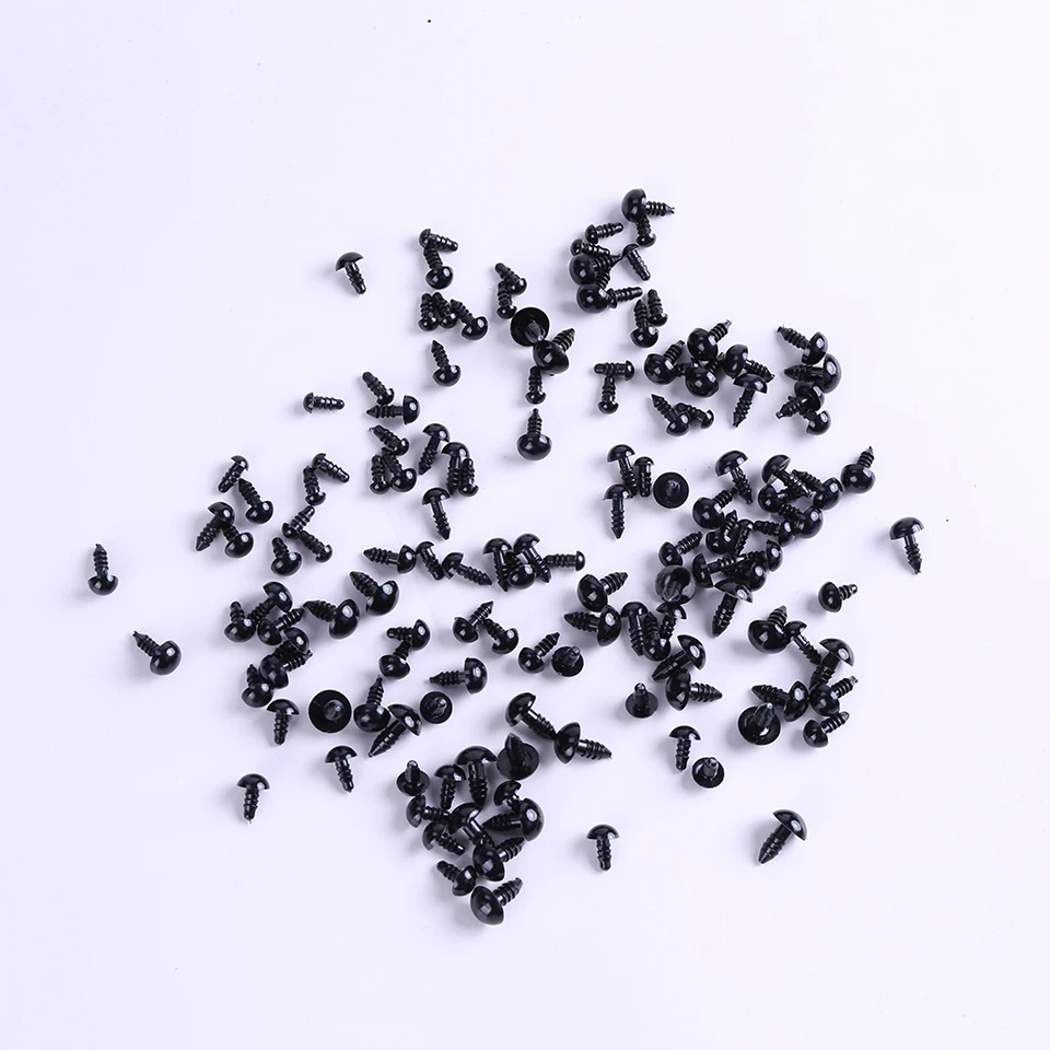 Cataleya, 100 шт, 6-16 мм, черный пластик, безопасные глаза для ремесла, для Мишки, мягкая кукла, животное, амигуруми, DIY аксессуары, игрушка, пищит