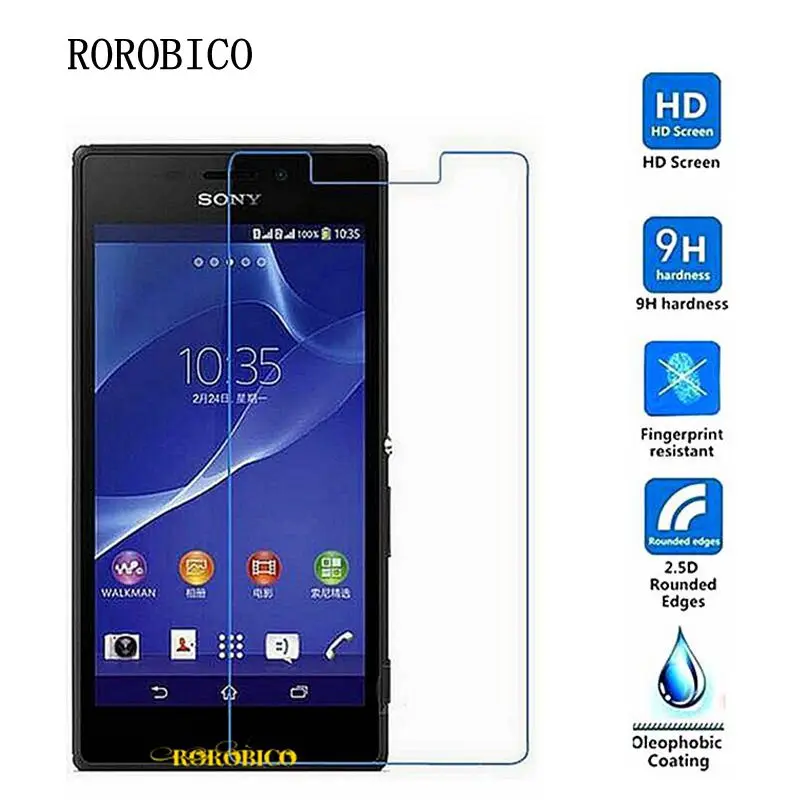 ROROBICO Премиум Закаленное стекло для Sony Xperia M2 Aqua S50H D2302 D2303 D2305 D2306 Защитная пленка