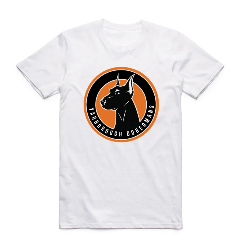 Футболка Doberman с принтом для мужчин и женщин модная Повседневная рубашка круглым