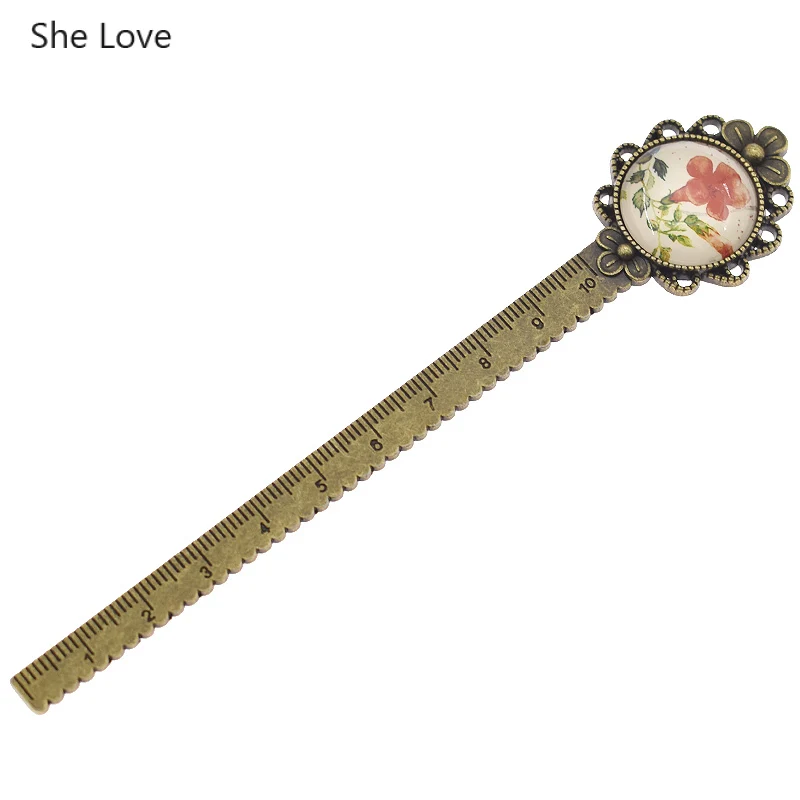 Flower She Love 1 шт./лот 10 см винтажная Цветочная птица швейная линейка мини лоскутное шитье линейка набор инструментов - Цвет: Flower
