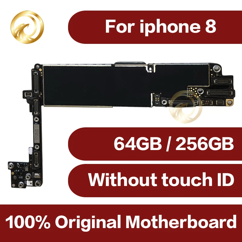 Оригинальная материнская плата unlocke для iphone 8 без Touch ID, черная, белая, золотая, для iphone 8, материнская плата с отпечатком пальца, система IOS