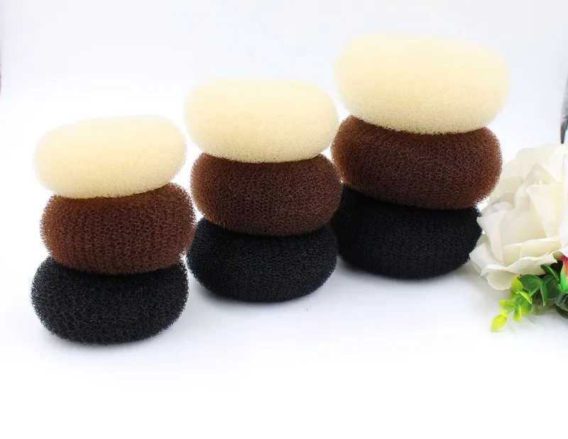 3 Размеры аксессуары для волос Новая Женская Девушки Волосы Donut кольцо Shaper Styler чайник коричневый, Черный Бежевый по выбору